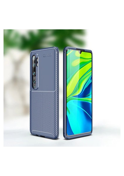 Xiaomi Mi Note 10 Kılıf Karekarbon Desenli Şık ve Dayanıklı Torvex Premium Silikon Kapak