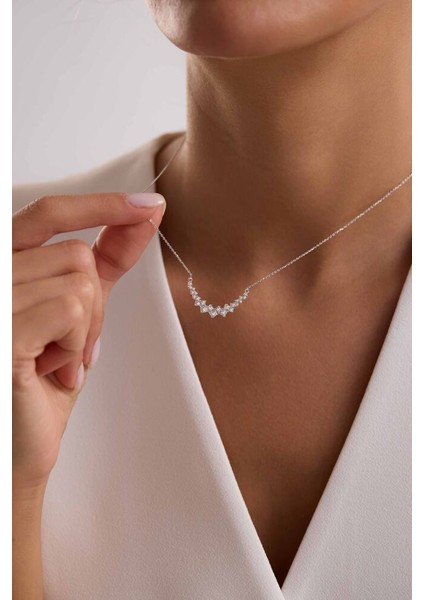 Beyaz Altın Kolye Trendy Form New fiyatları