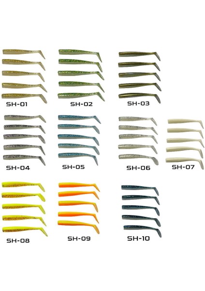 Sandeel Silikon 8 cm 5 Pcs #renk: Sh-04