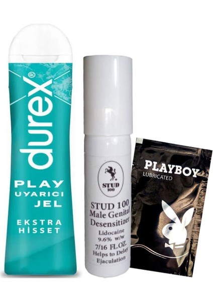 Play Ekstra Hisset Bay Bayan Uyarıcılı Jel 50 ml + STUD100 Geciktiricisprey + Hediye