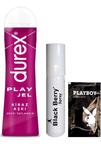 Kiraz Aşkı 50 ml Jel + Black Berry Geciktiricisprey + Hediye