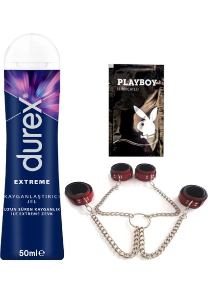 Extreme Analjel 50 ml + Kırmızı Deri El ve Ayak Kelepçesi + Hediye