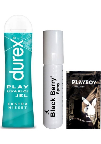 Play Ekstra Hisset Bay Bayan Uyarıcılı Jel 50 ml + Black Berry Geciktiricisprey + Hediye