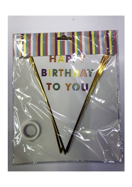 Happy Birthday To You Flama Bayrak Süsü modelleri