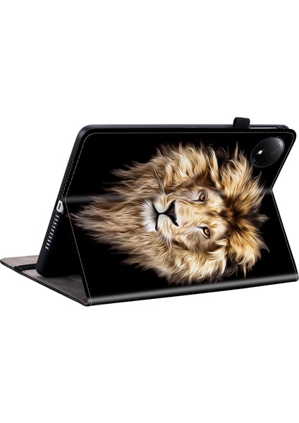 Xiaomi Redmi Pad Se 4g 8.7 Inç Deri Kılıf Desen Baskılı Stand Tablet Kılıfı Kart Yuvaları ile (Yurt Dışından) fırsatları