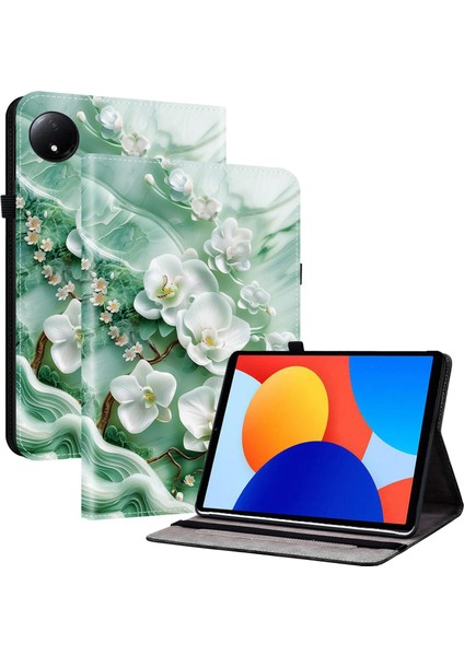 Xiaomi Redmi Pad Se 4g 8.7 Inç Deri Kılıf Desen Baskılı Stand Tablet Kılıfı Kart Yuvaları ile (Yurt Dışından)
