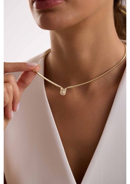 Balık Sırtı Parçalı Baget Kolye 8 Ayar Altın 50 cm modelleri