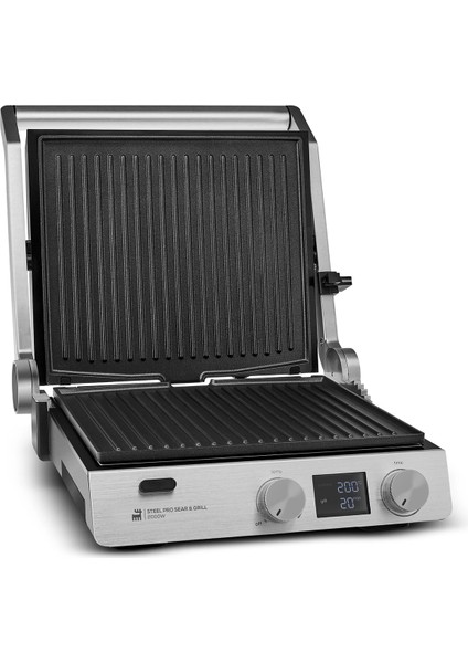 Premium Döküm Izgara ve Tost Makinesi | 3 In 1 Çok Amaçlı Kullanım | LCD Ekran | Sesli Uyarı | 6 Dilim Kapasite + Onerous Mutfak Tartısı