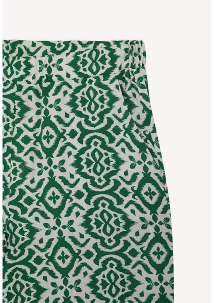 Regular Fit Geniş Bol Paça Desenli Palazzo Pantolon D4631AX25SP