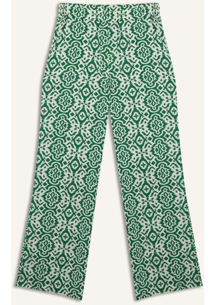 Regular Fit Geniş Bol Paça Desenli Palazzo Pantolon D4631AX25SP