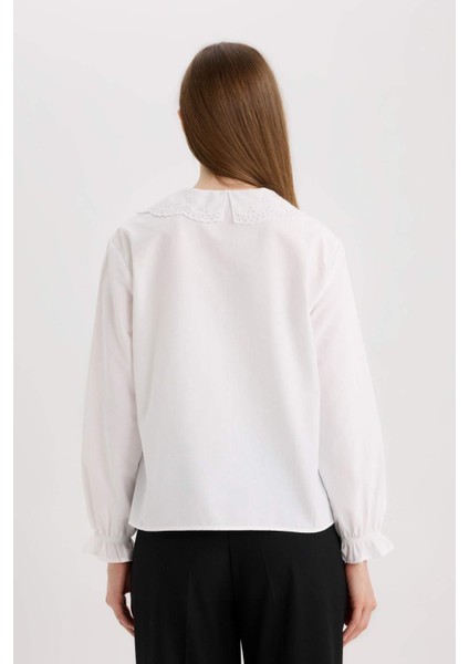 Regular Fit Poplin Uzun Kollu Gömlek Tunik E4355AX25SP