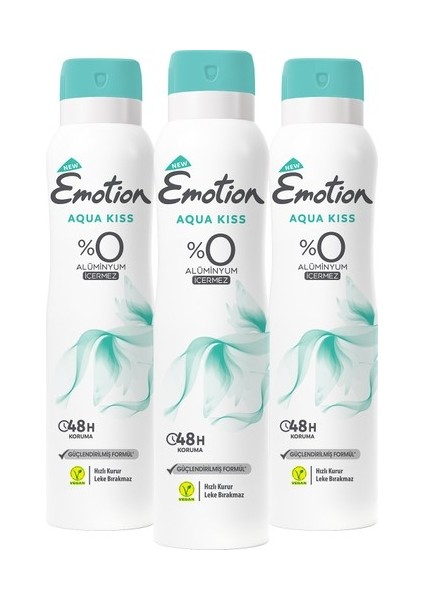 Aqua Kiss 3'lü Kadın Deodorant (3 x 150 ml)
