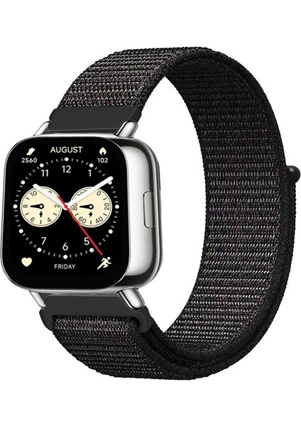 Redmi Watch 5 Active / Lite ile Uyumlu Kordon Kumaş Desenli Cırt Cırtlı Spor Kayış