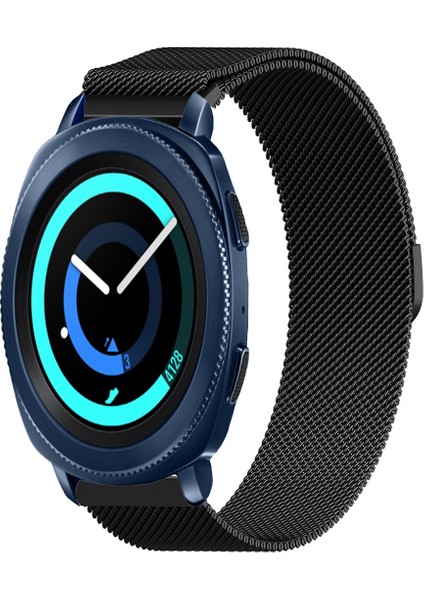 samsung Gear Sport Uyumlu Kordon Hasır Metal Örgü Mıknatıslı Milano Kayış