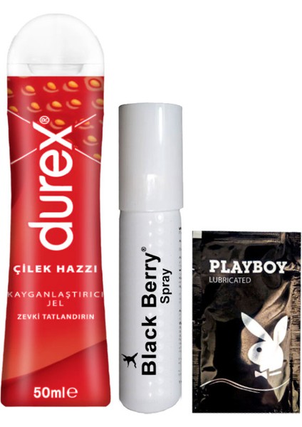 Çilek Hazzı 50 ml Jel + Black Berry Geciktiricisprey + Hediye