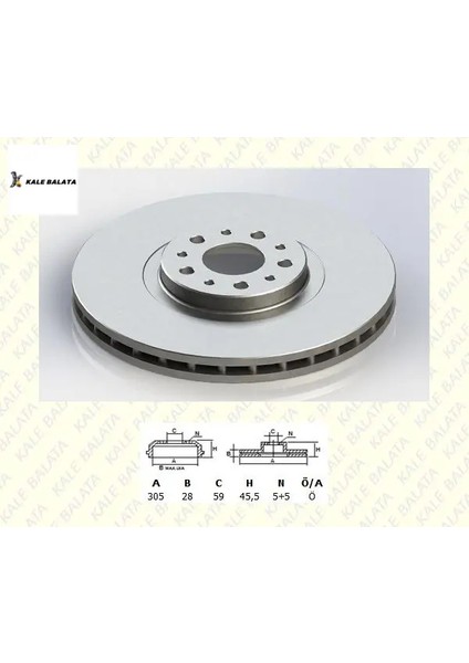 Ön Fren Disk Aynası 305MM Doblo III-500-COMBO