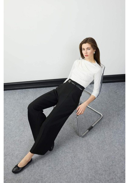 Culotte Yüksek Bel Düz Geniş Cepli Paça Kumaş Pantolon E7242AX25SP modelleri