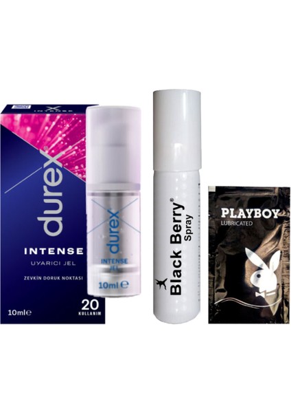 Intense Kadın Uyarıcılı Jel + Black Berry Geciktiricisprey + Hediye