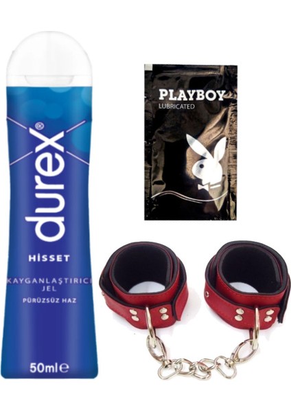 Hisset Pürüzsüz Hazlar 50 ml Jel + Kırmızı Deri El Kelepçesi + Hediye
