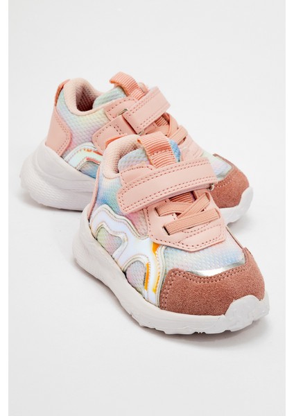 Kız Çocuk Pudra Hakiki Deri Spor Ayakkabı