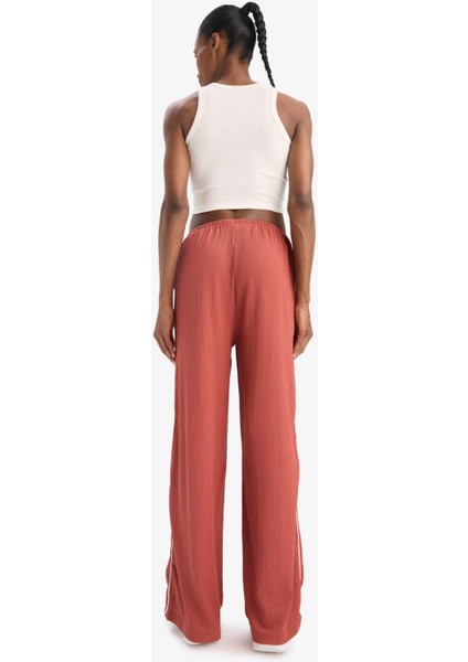 fit Nba New York Knicks Wide Leg Cepli Geniş Paça Standart Boy Krinkıl Kumaş PANTOLON D8805AX25SP