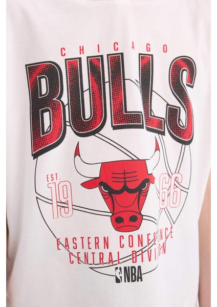 Erkek Çocuk NBA Chicago Bulls 2'li Takım Kapüşonlu Kolsuz Tişört Beli Lastikli Şort E7104A825HS