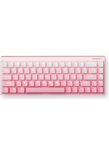 ACE68 Air Peach Gradient %65 Hall Effect Kailh Magnetic God Manyetik Switch Rgb Hotswap Mekanik Gaming Klavye (MC-ACE68AIR-8)