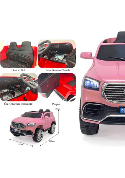 Harika Peluş Akülü Uzaktan Kumandalı Araba Admıre 4x2 Deri Koltuk ve Bluetooth fırsatları