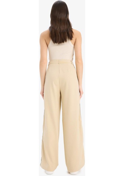 Wide Leg Kumaş Palazzo Pantolon Fermuarlı Normal Bel Standart Boy Geniş Bol Paça E7275AX25SP