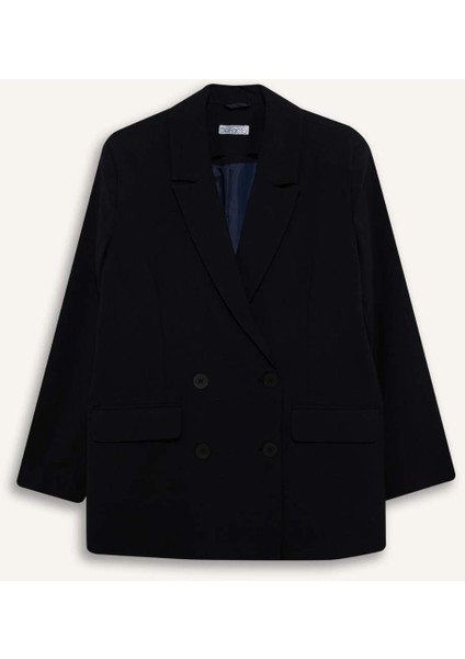Oversize Geniş Kalıp Basic Düz Blazer Ceket C2575AX25SP