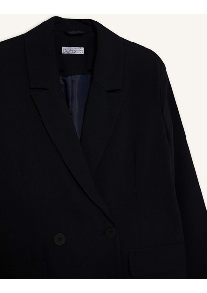 Oversize Geniş Kalıp Basic Düz Blazer Ceket C2575AX25SP