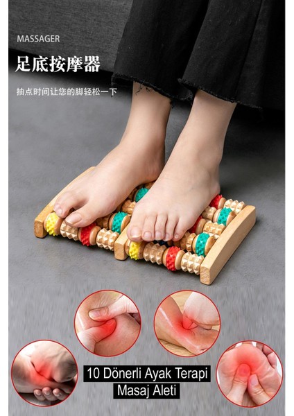 Içinde Hiç Marka Veya Marka Olabilecek Kelime Olmayan, 100 Karakteri Aşmayan Ürün Başlığı: ahşap Ayak Masaj Aleti 10 Dönerli Rulo, Rahatlatıcı ve Stres Giderici