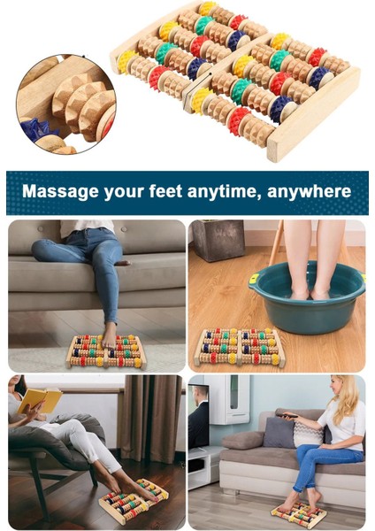 Içinde Hiç Marka Veya Marka Olabilecek Kelime Olmayan, 100 Karakteri Aşmayan Ürün Başlığı: ahşap Ayak Masaj Aleti 10 Dönerli Rulo, Rahatlatıcı ve Stres Giderici modelleri