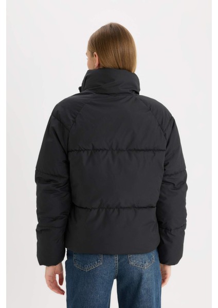 Regular Fit Şişme Mont Fermuarlı Cepli E7385AX24WN