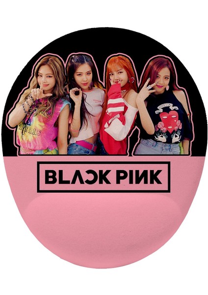 Black Pink Kpop Bilek Destekli Kaymaz Buruşmaz Kırılmaz Mouse Pad