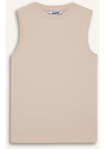 Regular Fit Bisiklet Yaka Basic Düz Kolsuz Atlet E7619AX25SP