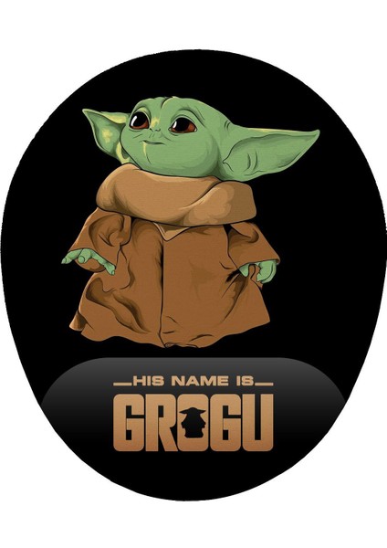 Grogu Baby Yoda Bilek Destekli Kaymaz Buruşmaz Kırılmaz Mouse Pad