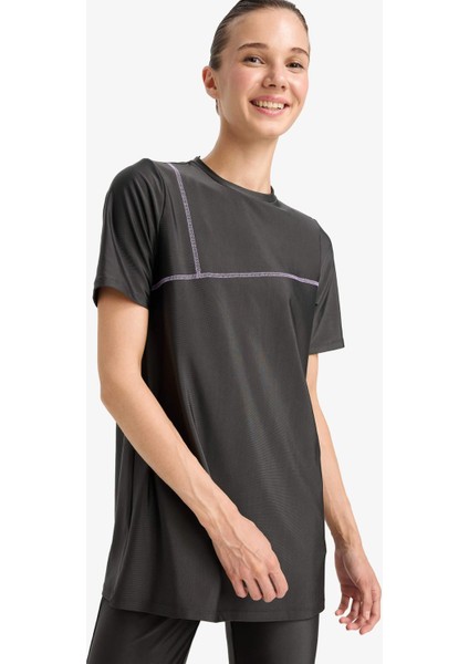 Regular Fit 4'lü Hızlı Kuruyan Burkini Tesettür Basic Düz Mayo Takım E3514AX25HS fırsatları