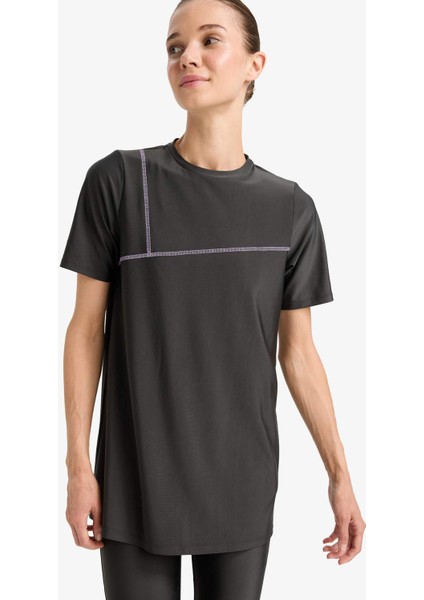 Regular Fit 4'lü Hızlı Kuruyan Burkini Tesettür Basic Düz Mayo Takım E3514AX25HS