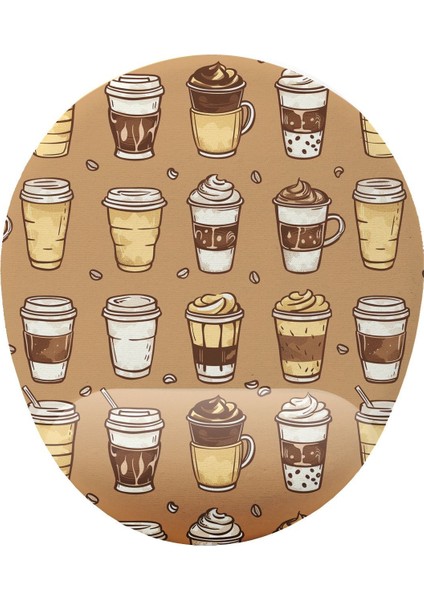 Kahve Bardakları Bilek Destekli Kaymaz Buruşmaz Kırılmaz Mouse Pad