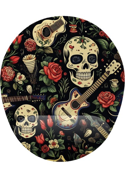Kuru Kafa Gitar Bilek Destekli Kaymaz Buruşmaz Kırılmaz Mouse Pad