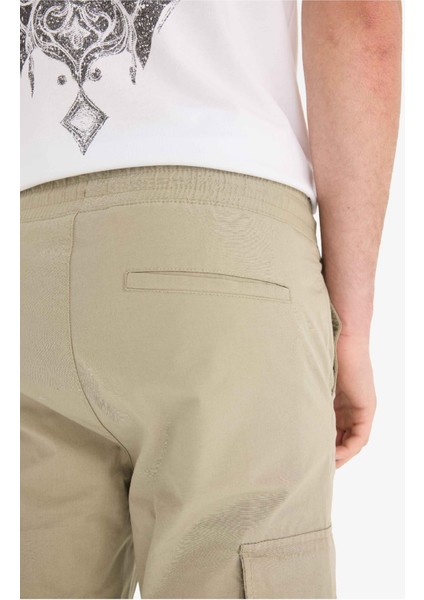 %100 Pamuk Regular Kargo Cepli Yazlık Jogger Paraşüt Pantolon E2181AX25SM
