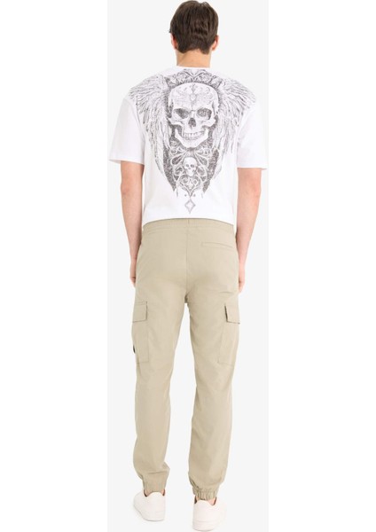 %100 Pamuk Regular Kargo Cepli Yazlık Jogger Paraşüt Pantolon E2181AX25SM