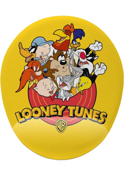 Looney Tunes Karakterleri Bilek Destekli Kaymaz Buruşmaz Kırılmaz Mouse Pad