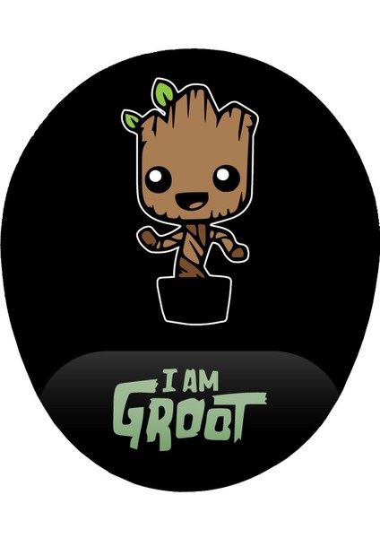 I'am Groot Bilek Destekli Kaymaz Buruşmaz Kırılmaz Mouse Pad