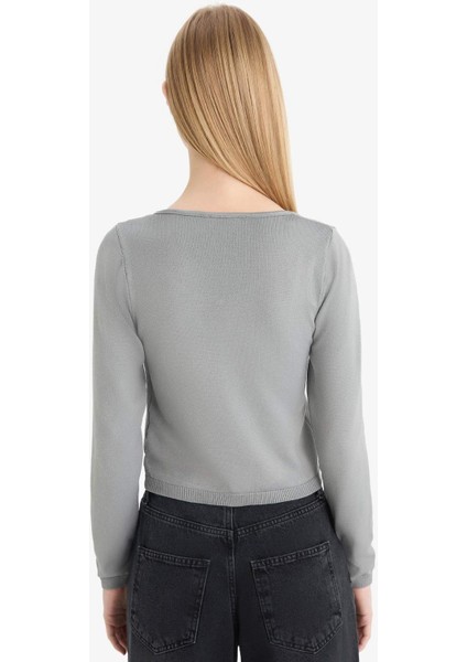 Coool Slim Fit Dar Kesim Bisiklet Yaka Triko Kazak E7513AX25SP