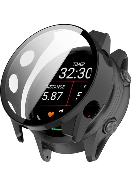 Garmin Forerunner 570 47MM Sert Pc Çok Yönlü Saat Kılıfı Temperli Cam Filmli (Yurt Dışından)