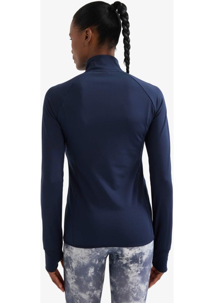 fit Fitted Dik Yaka Fermuarlı Sweatshirt HIRKA E7755AX25SP