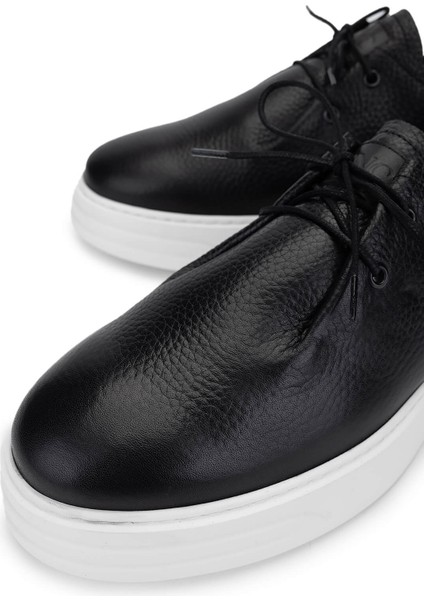 Erkek Hakiki Deri Siyah Casual Ayakkabı 698 1202-7 Erk Ayk Y25 Sıyah modelleri