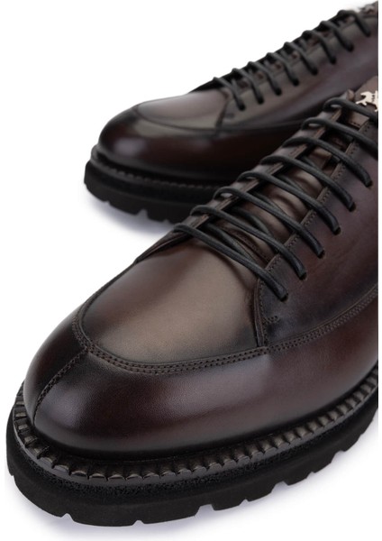 Erkek Hakiki Deri Kahverengi Casual Ayakkabı 981 0128036 Erk Ayk SK24-25 Caffe modelleri